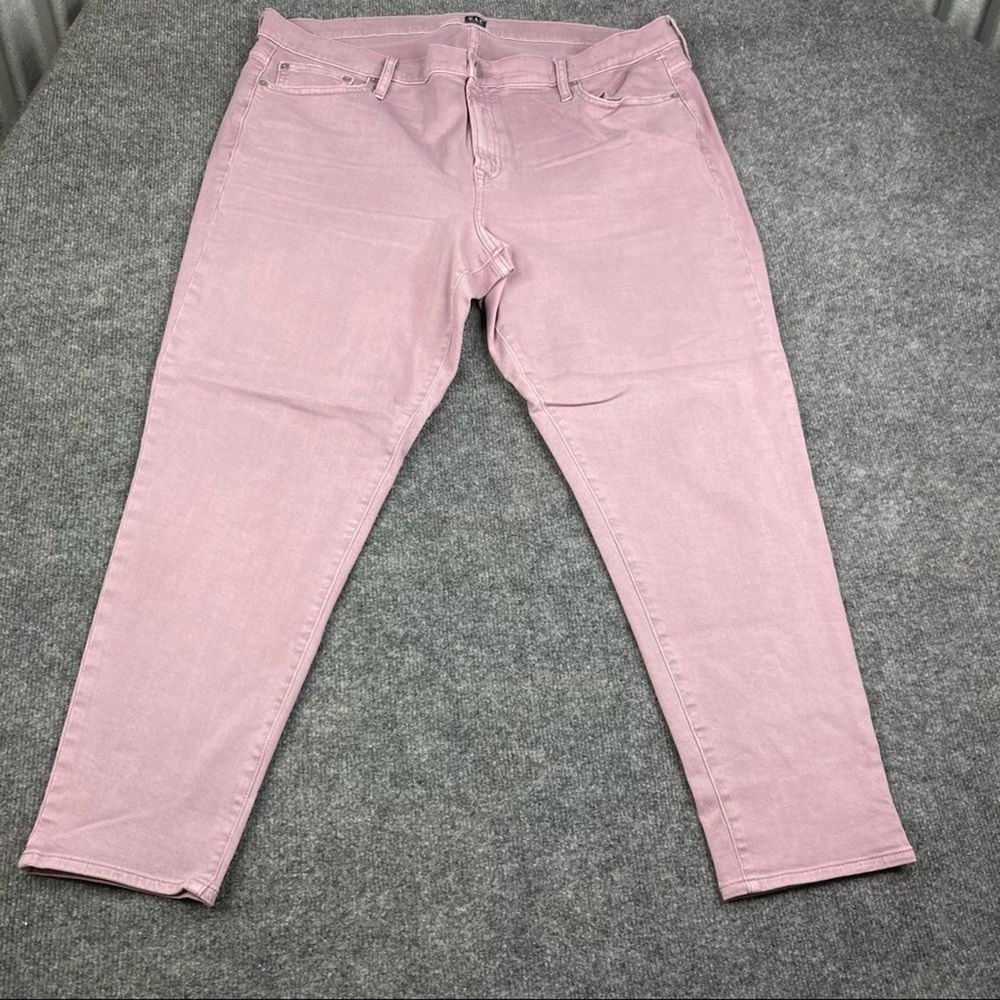 Gap Jeans Womens Size 35 Pink True Skinny Viscose Blend Stretch Denim Casual